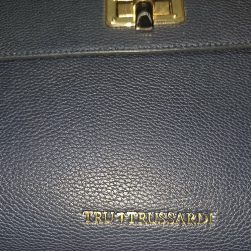 Trussardi large blue shoulder bag