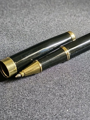 Pen black ink new with black writing