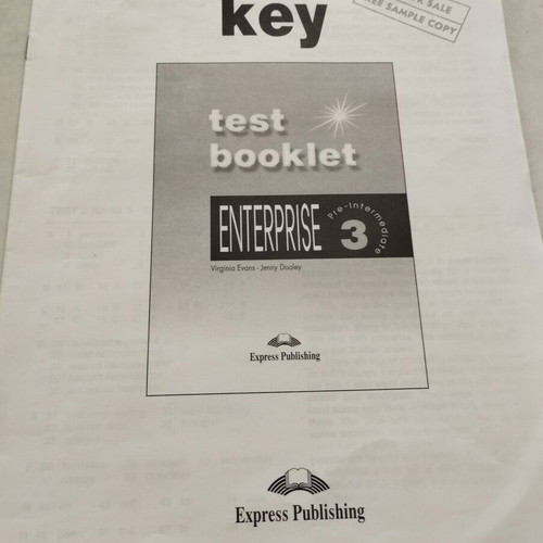 Enterprise 3 Pre-Intermediate Test Books and Audio Cassettes set like new