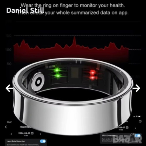 Smart Ring R10M New Waterproof with Pulse and Blood Pressure Monitor