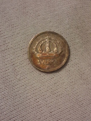 10 Ore Coin 1943 Sweden used, 40% silver