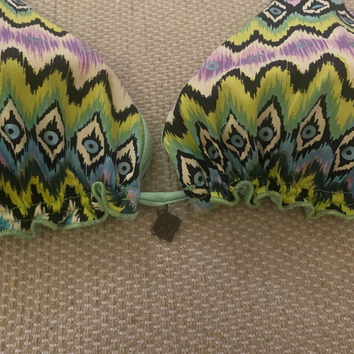 Kayak triangle bikini top used, multicolor, sizes S M
