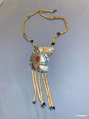 Summer women's necklace vintage 90s like new, hippy, beach