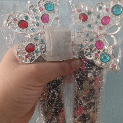 Girls' belts with rhinestones and glitter, pack of 2, size 105
