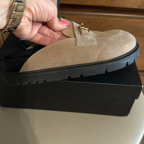 Sante leather loafers like new, beige, sizes 36-37