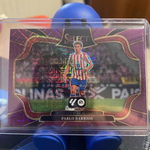 Panini Select 2025-26 La Liga Atletico De Madrid Pablo Barrios Purple Mojo Prizm card like new