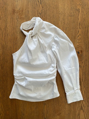 Zara white one-shoulder top like new, size S