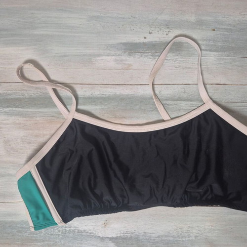 Bikini in sporty style size L like new, black/white/green