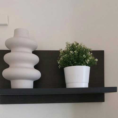 Minimalist Wenge wall shelves set like new, 2 pcs, premium sturdy build