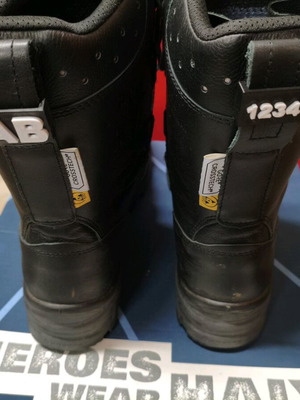 Customised tags for fire boots like new, with initials or service number