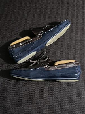 Salvatore Ferragamo Δερμάτινα Loafers Ανδρικά μεταχειρισμένα, μέγεθος 45, μπλε-καφέ