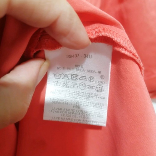 Silk blouse like new, size 42, orange
