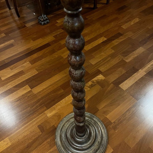 Wooden floor lamp antique used