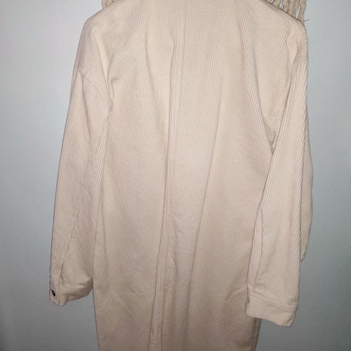Outerwear used thin corduroy long ecru