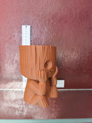 3D Groot planter, brown, 16 cm