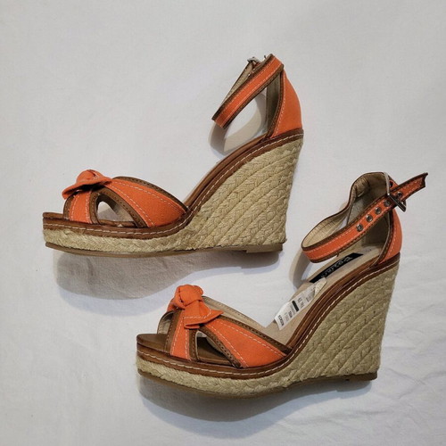 Bozikis orange platform shoes size 39 new