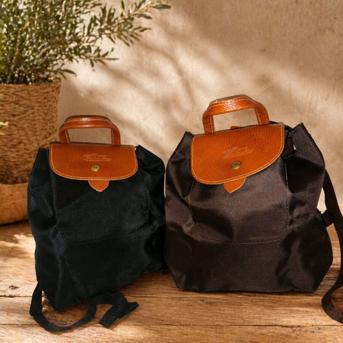 Backpack foldable black and brown, new, minimal design
