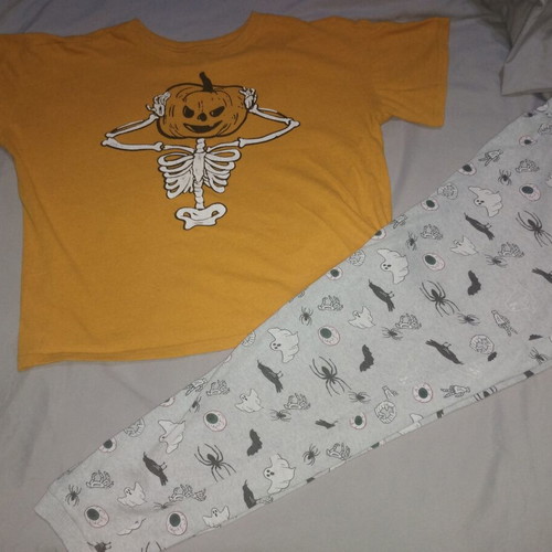 Sinsay boys' pajama set used, size 12-13, gray and orange