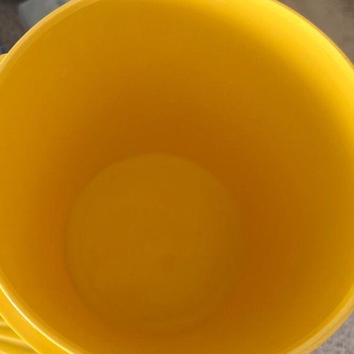 Tupperware container vintage plastic yellow used