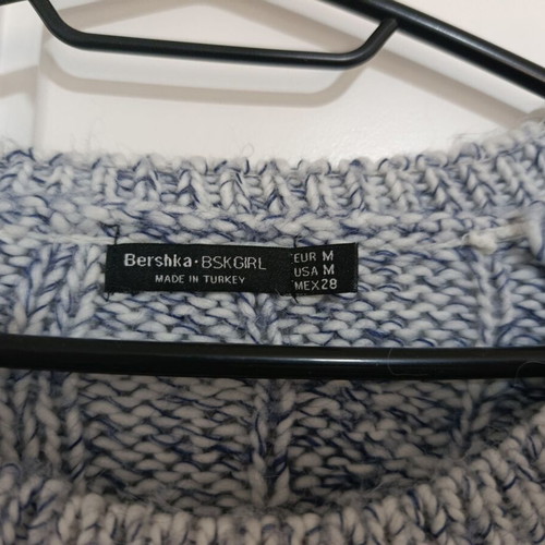 Bershka women's knitted pullover blue size M like new