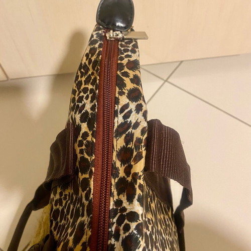 Marilù shoulder bag like new, waterproof leopard print brown