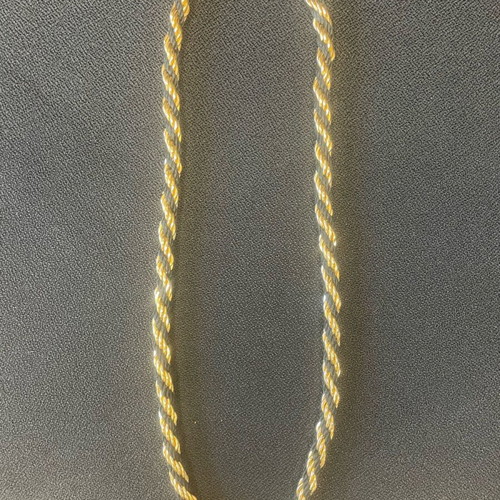 Long knitted chain necklace black gold used