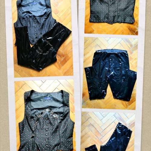 Stockerpoint bustier, Gina Tricot leggings and metal belt set like new