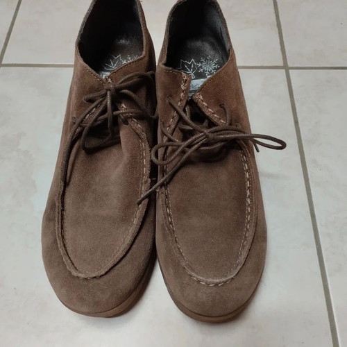 Marila brown suede moccasin loafers, size 37