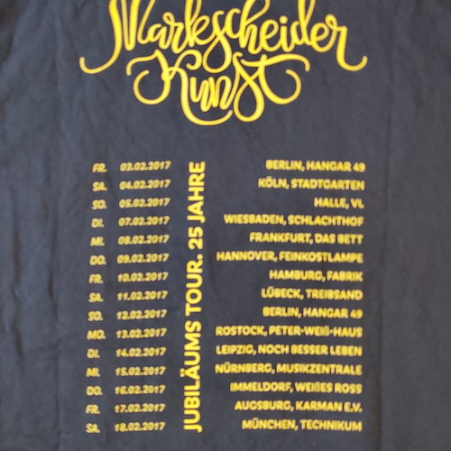 Markscheider Kunst 25 Years Anniversary Tour T-shirt size L like new