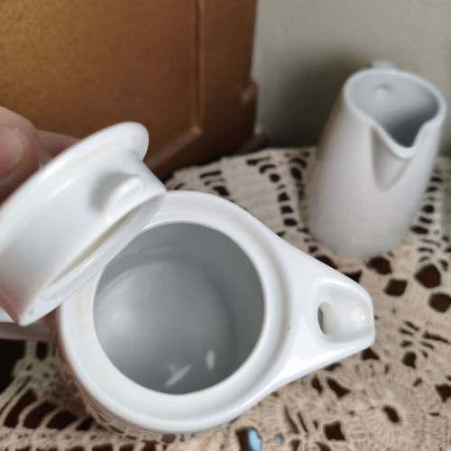 Set of 3 vintage Ionia Hellas porcelain milk jugs from 1970
