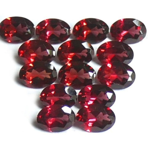 Red Garnet Afrika 14 Pieces New, Pyrope-Almandine Oval Cut