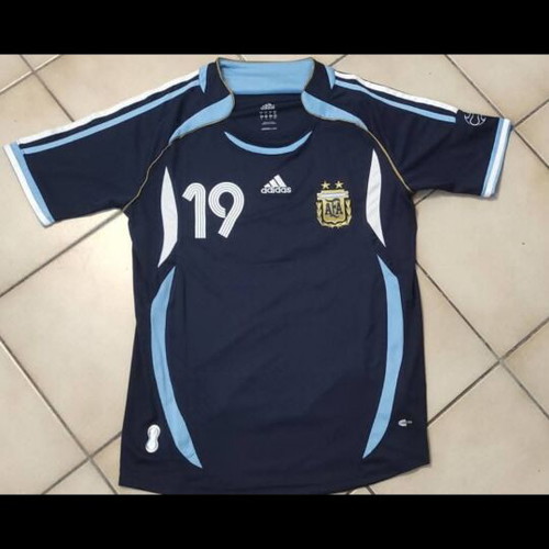 Argentina National Team Away Jersey 19 Messi 2006 World Cup