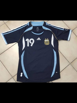 Argentina National Team Away Jersey 19 Messi 2006 World Cup