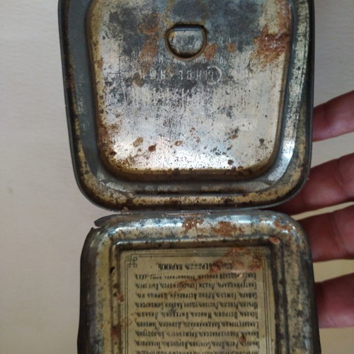 Rare antique tea box used, pre-revolutionary Tsarist Russia