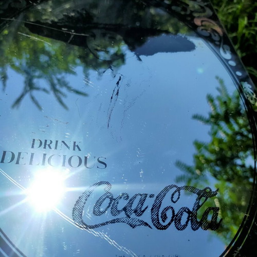 Coca-Cola mirror and picture collection used