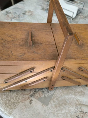 Handmade sewing tool case used