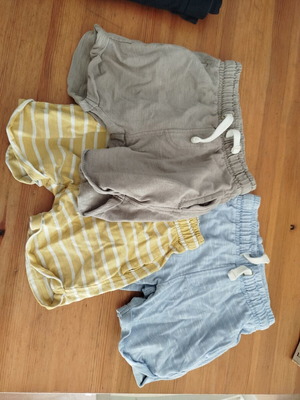 Mothercare baby shorts used, pack of 3, 6-9 months