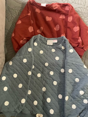 Zara sweatshirt set like new for 4-5 years, red and turquoise