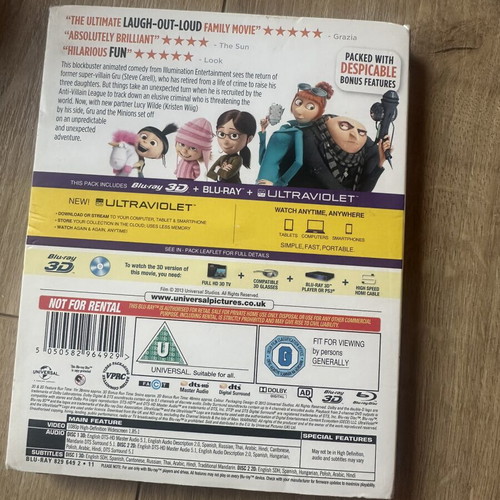 Despicable Me 2 Blu-Ray used with English subtitles