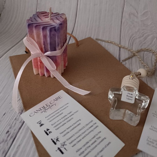 Inspired Chanel No 5 Gift Set with Candle, Body Scrub & Car Diffuser
