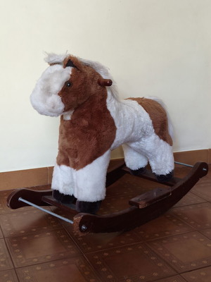 Vintage Mulholland & Bailie rocking horse used with wooden base