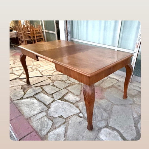 Extendable solid wood table refurbished over 2.20m length