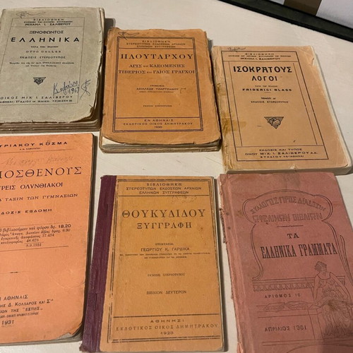 Books used, pack of 6 old editions ancient writings
