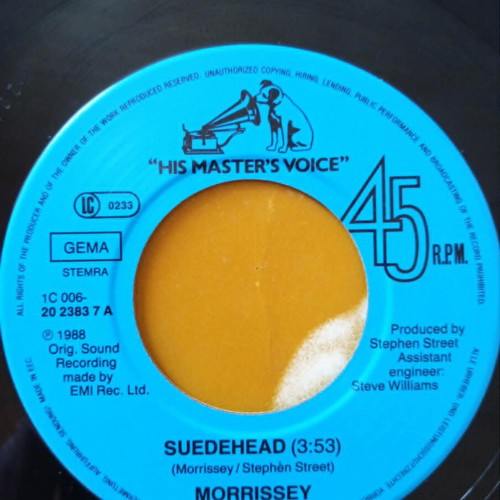 Morrissey Suedehead 7inch single used, rock
