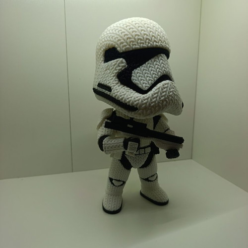 Star Wars Stormtrooper 3D Printed Knitted Style Figure 23cm new