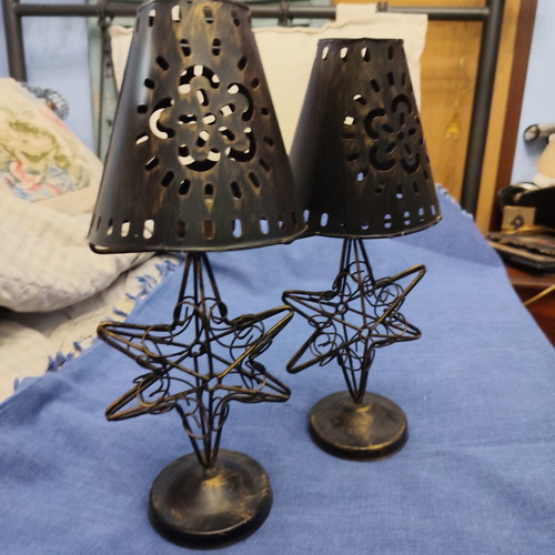 Metal tealight holders like new, set of two
