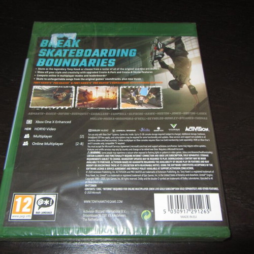 Tony Hawk's Pro Skater 1 + 2 Remastered Xbox One new sealed