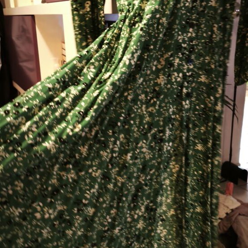 Maxi dress with buttons and belt, like new