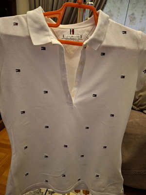 Tommy Hilfiger Polo Shirt Short Sleeve New White Size S