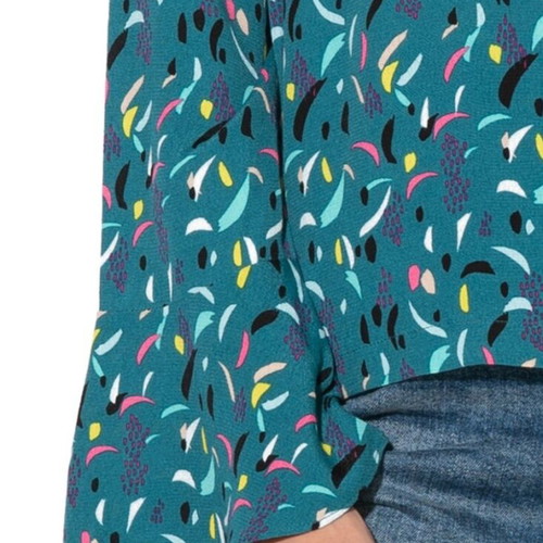 Pepe Jeans women's petrol blouse with multicolor pattern like new